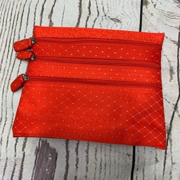 Cosmetic Bag 3 Zippered Pockets - Picture 2 of 7